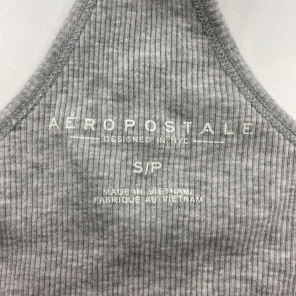 Light Grey Halter Tank with Lace from Aeropostale - Picture 2 of 3